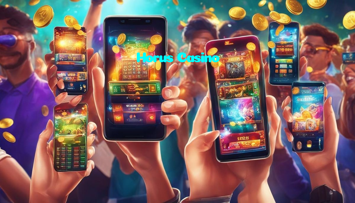 Horus Casino casino presented on mobile device in Pakistan with slots and live games